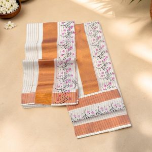Copper Border Vine Print Cotton