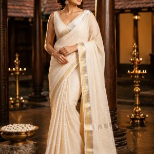 Tissue Cotton Silver-Gold Edge
