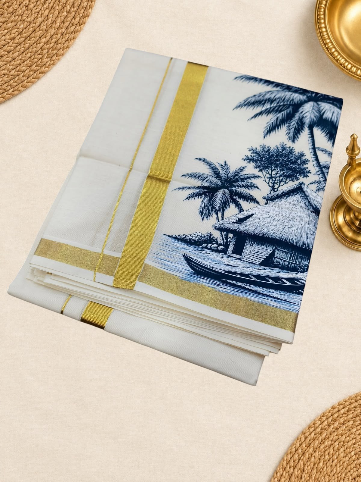 Coconut Grove Houseboat Print Dhoti — view 2