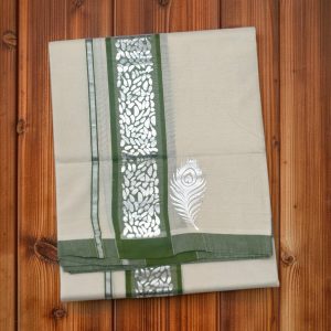 Silver Motif Border Dhoti