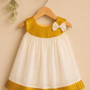 Gold Yoke Baby Frock