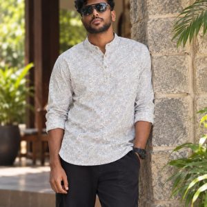 Ivory Vine Henley Shirt