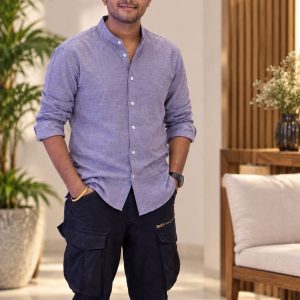 Slubweave Mandarin Shirt