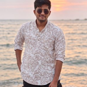 Sand Rose Half-Placket Shirt